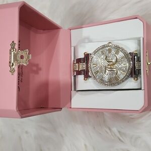Juicy Couture silver rhinestones Wrist Watch New in box